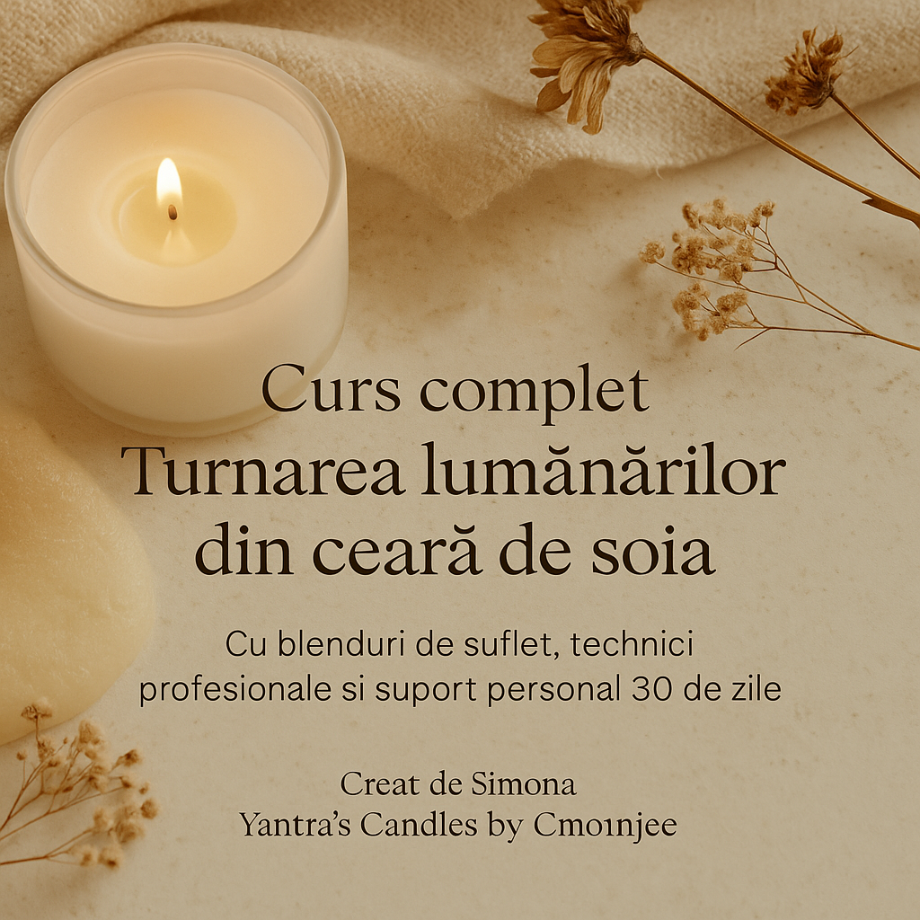 Curs E-book - Turnarea lumânărilor din ceară de soia